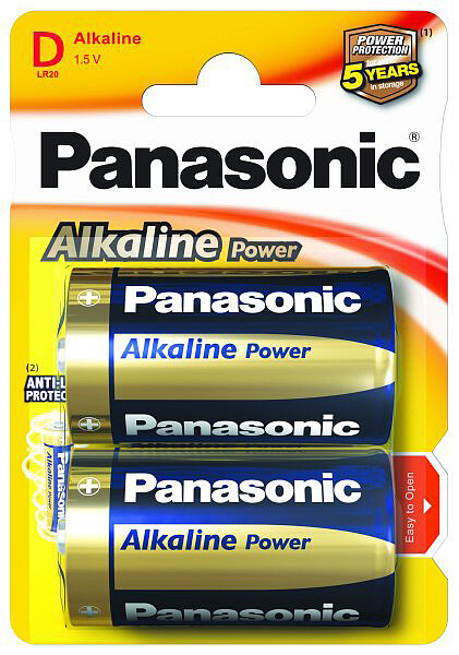 Panasonic 1,5V Mono LR20 Alka. Power (2) 