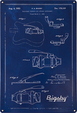 Bigsby® Blueprint Tin Sign  