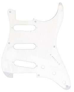 Pickguard S-Type 3SC, 1 ply, weiß  