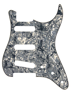 Pickguard S-Type 3SC, 3 ply, black pearl 