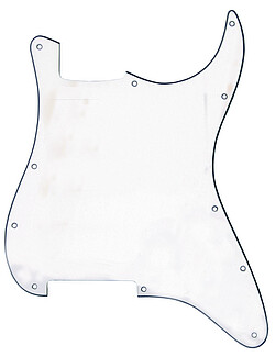 Pickguard S-Type ohne Fräsung, weiß  