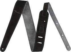 Fender® 2" Suede Strap, Black/Gray, Rev. 