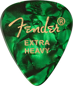 Fender® 351 Picks, XHeavy Green Moto 12  