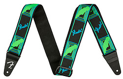 Fender® Neon Monogr. Strap, green/blue  