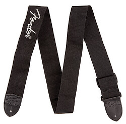 Fender® Poly Strap, bk, grey logo, 5cm  