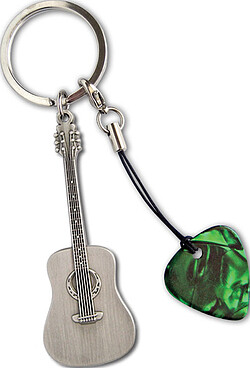 GA Acoustic Guitar Metal Keyring  