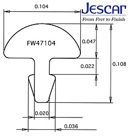 Jescar 47104 Bunddraht 2,64x1,19 25 St. 