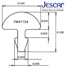 Jescar 47104 Bunddraht 2,64x1,19 Ring 