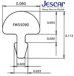 Jescar 55090 Bunddraht 2,28x1,40 25 St. 