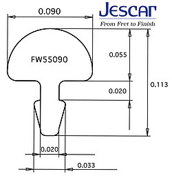 Jescar 55090 Bunddraht 2,28x1,40 Ring 