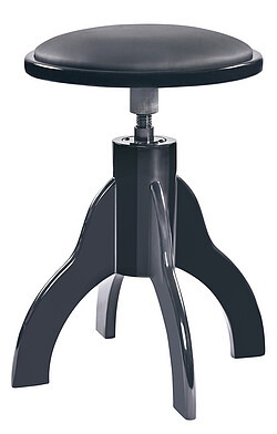 K & M 13851 Klavierhocker, schw.pol. KL  