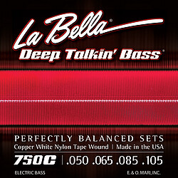 La Bella Bass Copper White Nylon *  