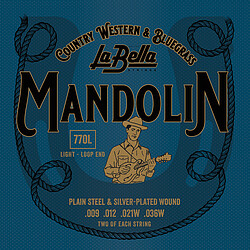 La Bella Mandolin Silv. plated Loop End* 