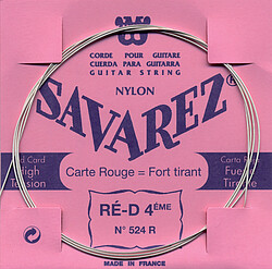 Savarez 524 R D 4 rot Einzelsaite  