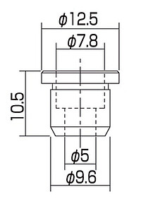 AP AP 0287-003 4 Saitenhülsen Bass schw. 