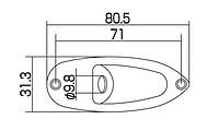 AP AP 0610-002 Buchsenplatte Strat® gold 