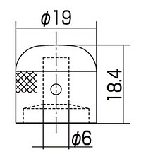 AP MK 0910-003 Dome Knöpfe (2) schwarz  