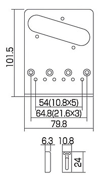 AP TB 0030-010 Tele® Brücke chrom  