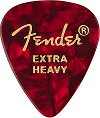 Fender® 351 Picks, XHeavy, Red Moto 12  