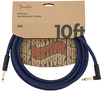 Fender® Festival Kabel, angled 3m blue  