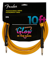 Fender® Glow in the dark Kabel orange 3m 