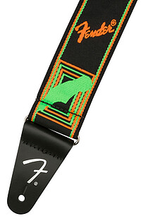 Fender® Neon Monogr. Strap, green/orange 
