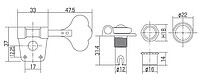 Gotoh GB-528 Einzelmechanik links nickel 