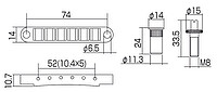 Gotoh GE-103B-T Tunamatic Brücke chrom  