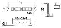 Gotoh GE-104B Tunamatic Brücke chrom  