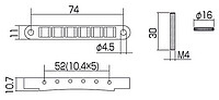 Gotoh GE-104B Tunamatic Brücke gold  