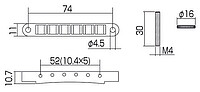 Gotoh GE-104B Tunamatic Brücke nickel  