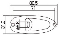 Gotoh JCS1 gold Buchsenplatte für Strat  