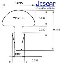 Jescar 47095 Bunddraht 2,​41x1,​19 25 St. 