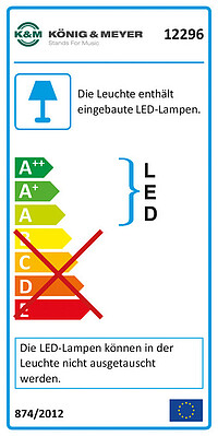 K & M 12296 LED Pianoleuchte schwarz  