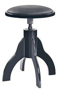 K & M 13851 Klavierhocker, schw.​pol. KL  