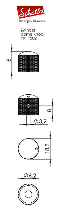 Schaller Dome Knob chrome (2)  